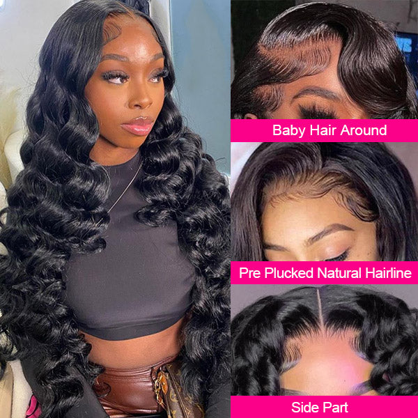 4x4 Lace Wig Loose Deep Wave Human Hair Affordable HD Glueless Lace Wigs