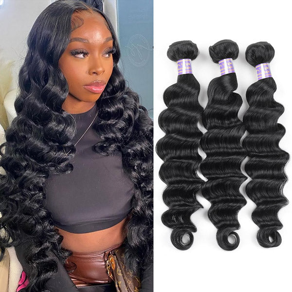 Overnight Shipping Brazilian Deep Wave 3 Bundles Water Wave/Loose Deep/Curly Human Hair Weave