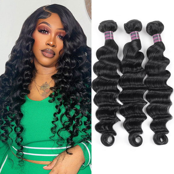 Overnight Shipping Brazilian Deep Wave 3 Bundles Water Wave/Loose Deep/Curly Human Hair Weave