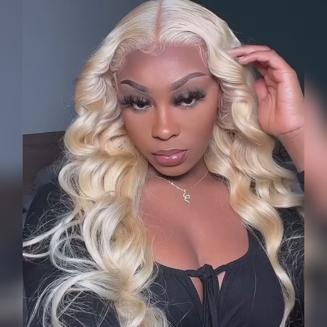 Hairsmarket 13x6 613 Blonde Body Wave Lace Front Wig HD Transparent Barbie Hair Style Human Hair Wigs 30 Inch