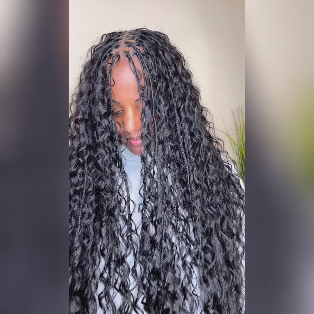 Hairsmarket Deep Wave Human Boho Braiding Hair Deep Wave Bulk Human Hair 1/3/4 Bundles Hair Extensions For Braiding