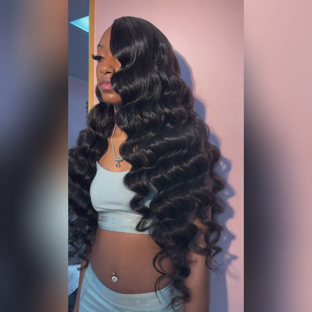 Hairsmarke Loose Deep Wave Glueless Wigs 4x4 Lace Closure Wig Bleached Knots HD Lace High Density Wigs