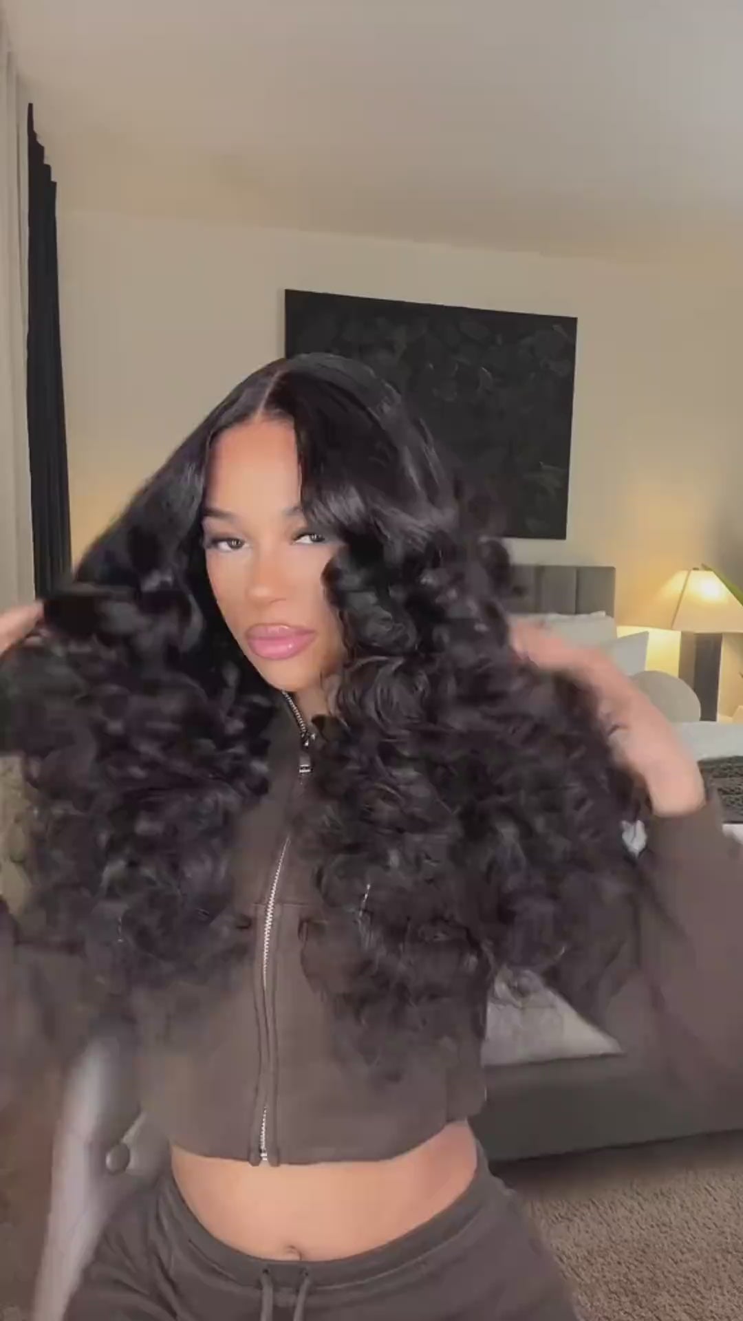 Hairsmarket Funmi Curly 13x4 Lace Front Wigs Thick Layered Bouncy Wavy Egg Curl Wig 250% Density