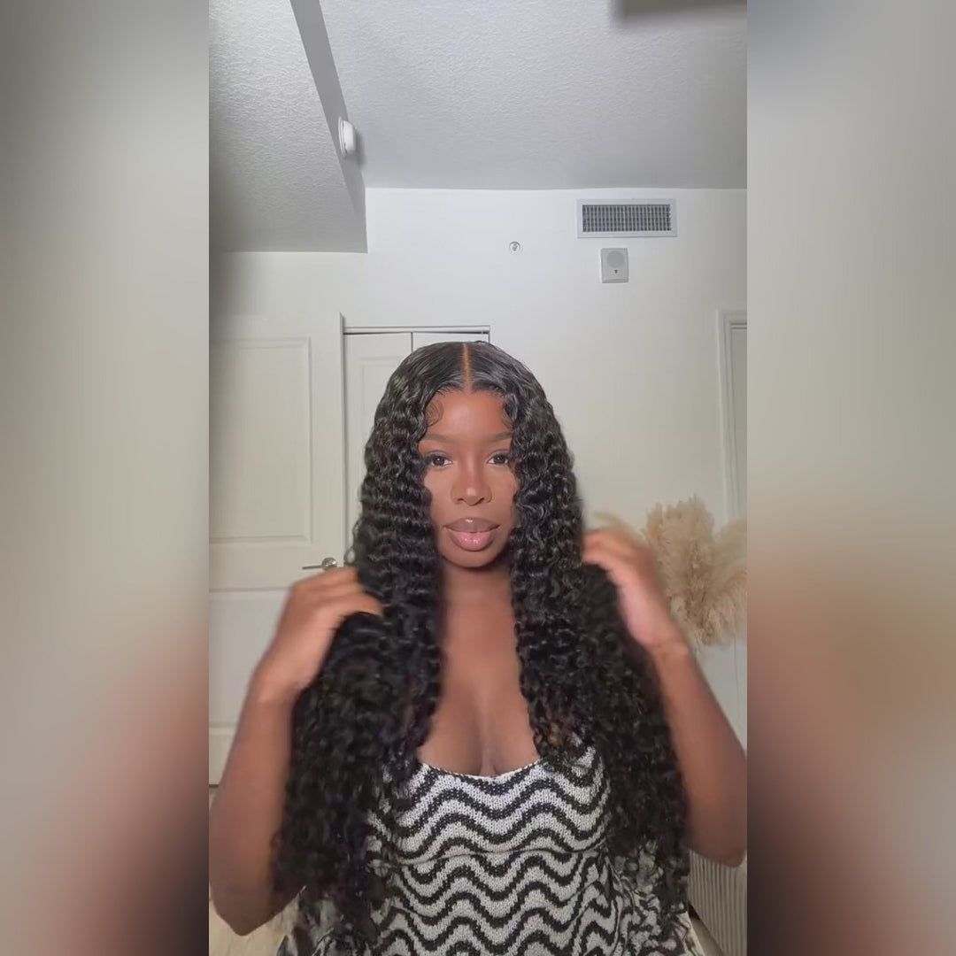(Super Deal )28"=$179.99 Hairsmarket Glueless Wig Deep Wave 7x6 HD Lace Wig Drawstring Wig Long Wig Pre Cut Lace