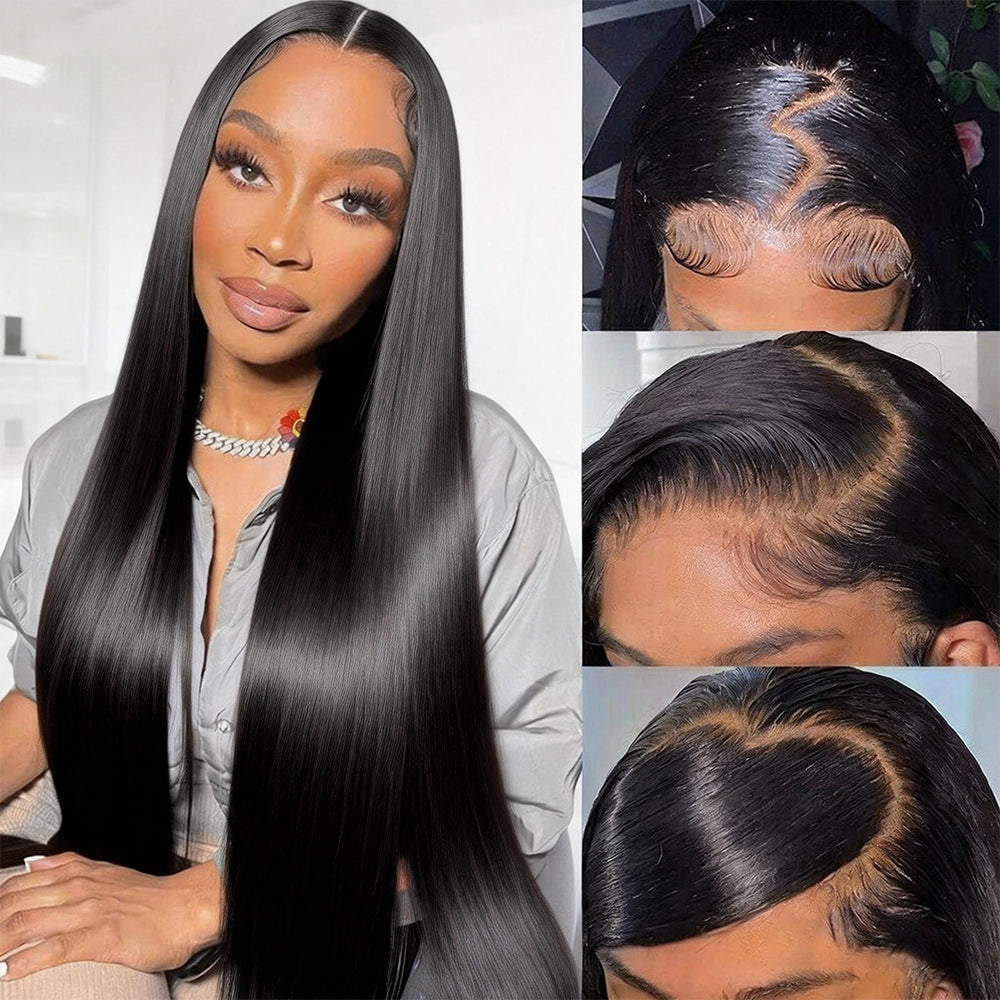 Hairsmarket 13x6 Full Lace Frontal Wig HD Transparent Lace Straight Wig Pre-Everything Glueless Wig 250% Density