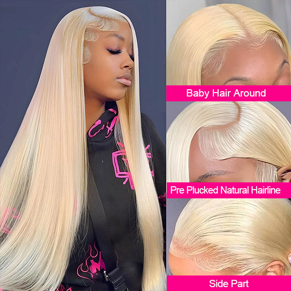 Wear & Go 613 Blonde Wigs Straight Hair 13x4 Lace Front Wigs Pre Cut HD Lace Frontal Wigs