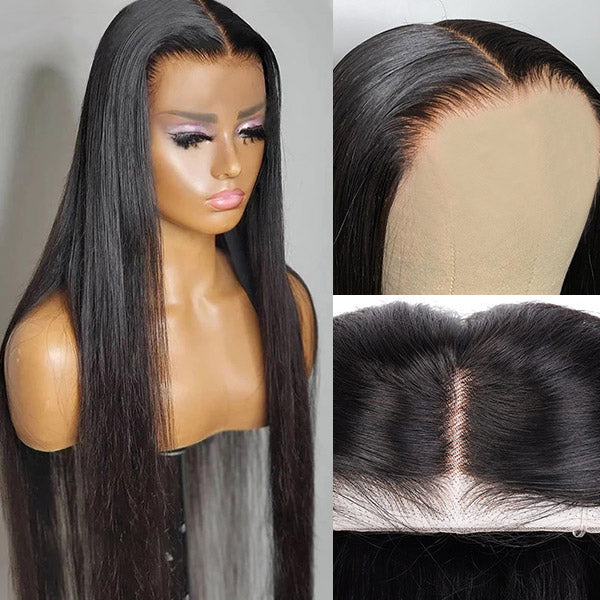 Straight Glueless Wigs 13x4 Lace Front Wig Pre Plucked 180% Transparent Lace Wigs