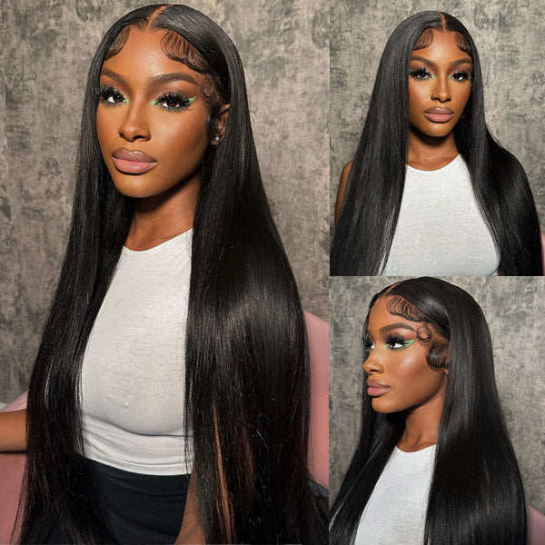 Glueless Lace Front Wigs Straight Human Hair Wigs 30 Inch 13x4 Lace Frontal Wigs 180% Density