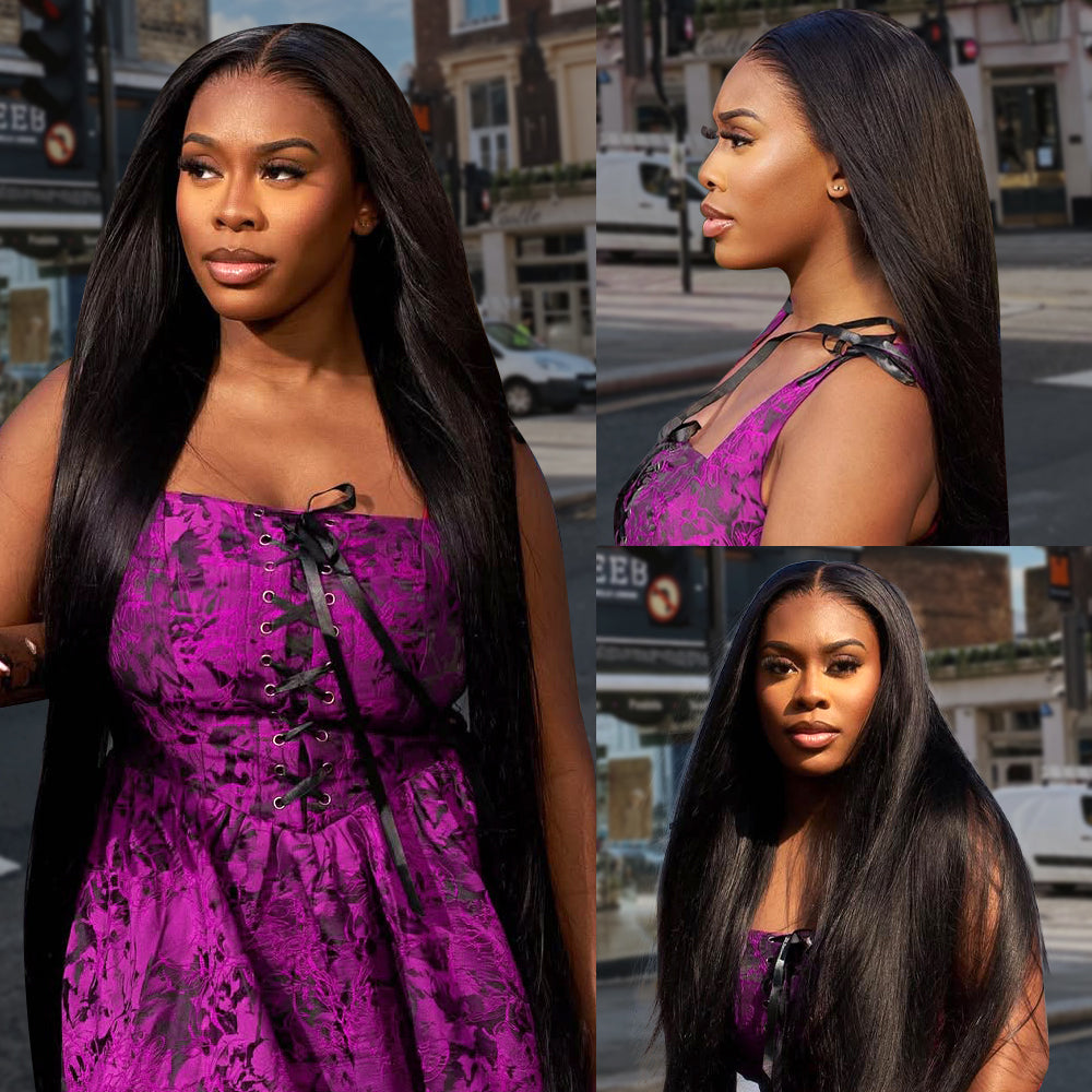 Hairsmarket 13x6 Straight HD lace Wig HD Straight Lace Front Wigs Glueless Human Hair Wig Biginner Friendly