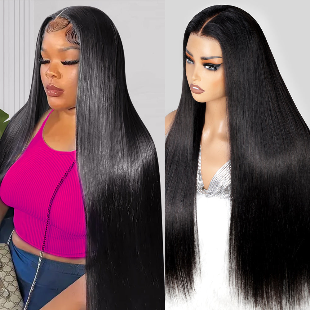 Hairsmarket 13x6 Straight HD lace Wig HD Straight Lace Front Wigs Glueless Human Hair Wig Biginner Friendly