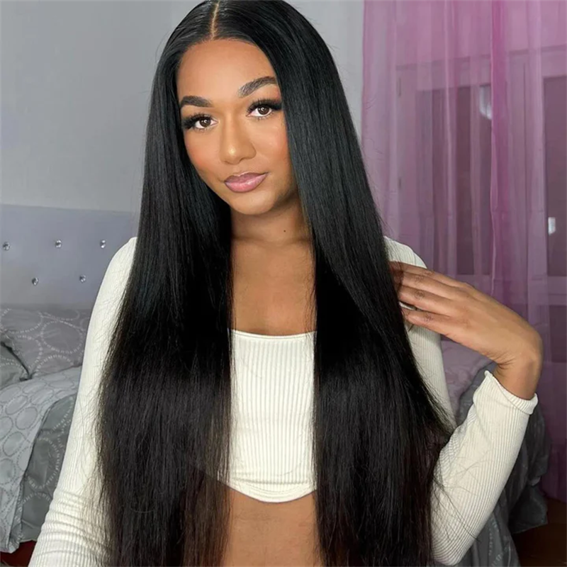 Hairsmarket Pre-Everything 13x4 Lace Front Wig Buy Wig Get A Free Bundle Straight Body Wave Deep Wave Wig 