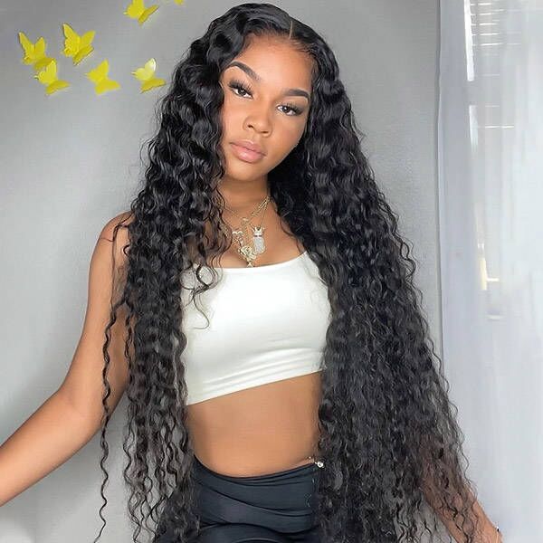 Glueless Water Wave Wig 13x4 HD Lace Front Wig Brazilian 13x6 Lace Frontal Wig