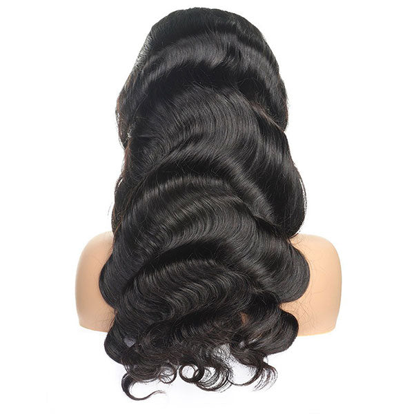Hairsmarket 150% Density Peruvian Hair 360 Body Wave Human Hair Wigs