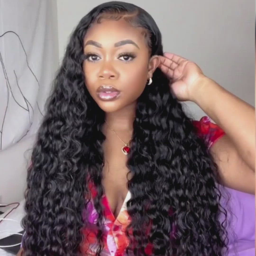 Glueless Water Wave Wig 13x4 HD Lace Front Wig Brazilian 13x6 Lace Frontal Wig