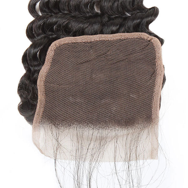 Ishow Deep Wave Human Hair 4x4 Swiss Lace Closure