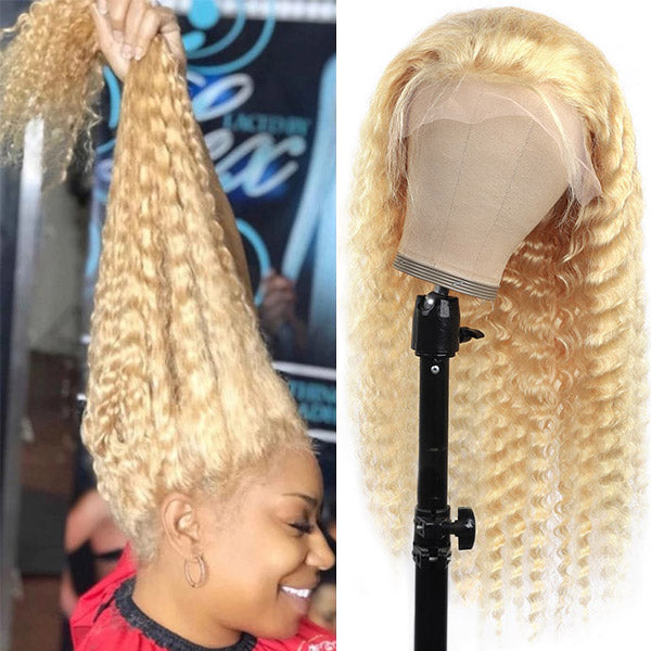 Honey Blonde Wig 613 Deep Wave Wig 13x4 Lace Front Wigs HD Lace Wigs Human Hair
