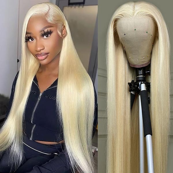 Blonde Lace Front Wigs 613 Straight Hair Lace Wig 13x4 Lace Frontal Wig 36 Inch