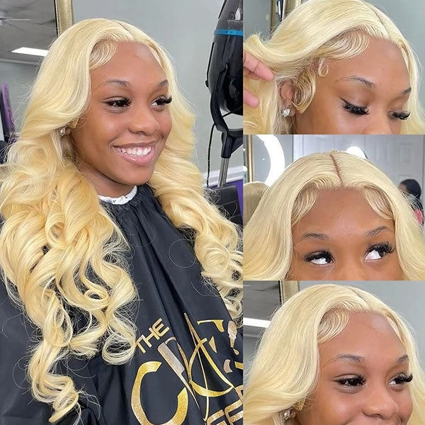 13x6 Blonde Lace Front Wig Body Wave HD Lace Wigs 30 Inch 180%