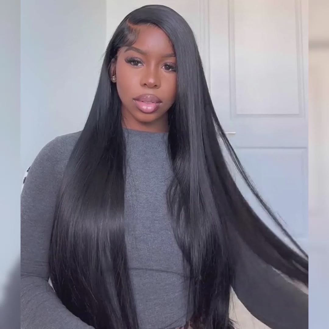 34''-40'' Long Straight Human Hair Wig 13x4 HD Lace Front Wigs Affordable Glueless Lace Wigs