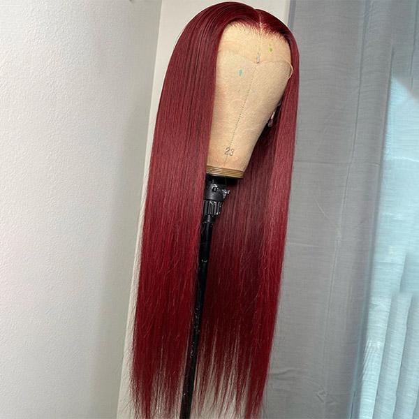 99J Lace Wigs Burgundy Lace Front Wig 13*4 Human Hair Wigs