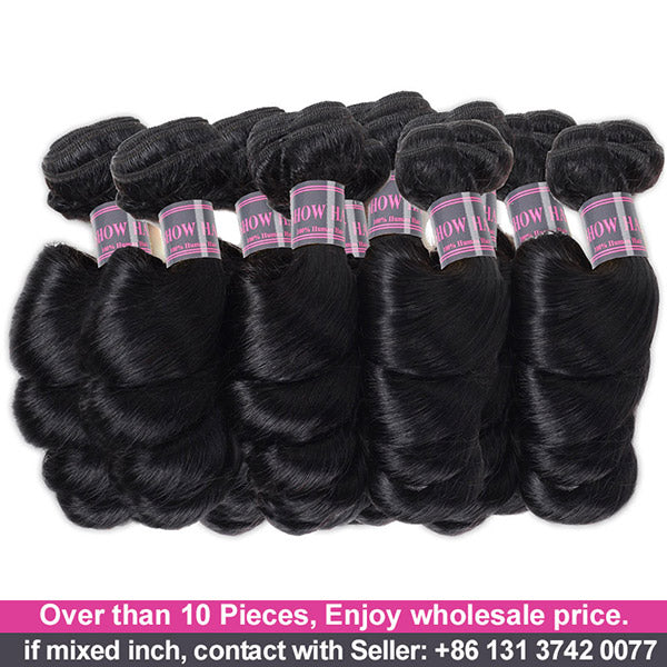 Wholesale Virgin Human Hair Bundles 10 Pieces Loose Wave Hair