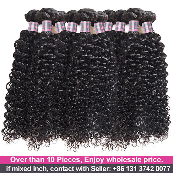 Wholesale Virgin Human Hair Bundles 10 Pieces Curly Hair