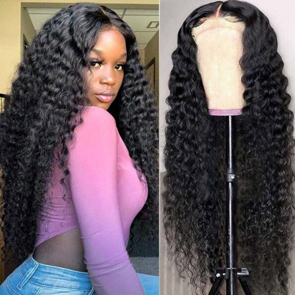 Deep Wave Wig Transparent Lace Wigs Deep Curly Wig 13x6x1 T Part Wigs