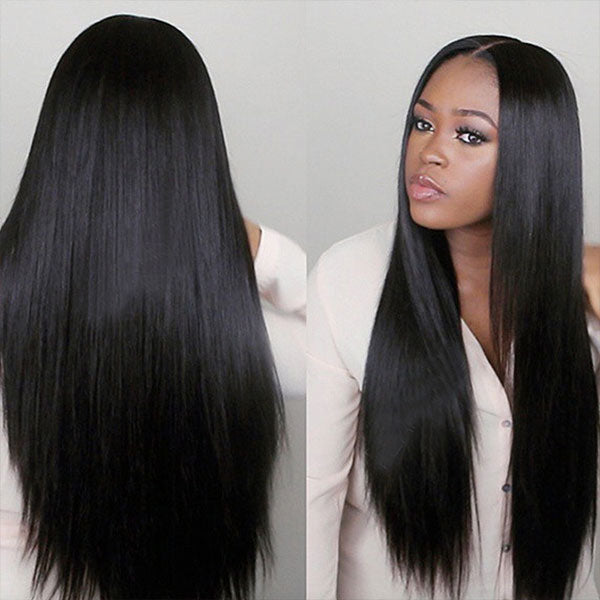 Ishow Brazilian Straight Hair 3 Bundles With Lace Frontal Closure Virgin Human Hair