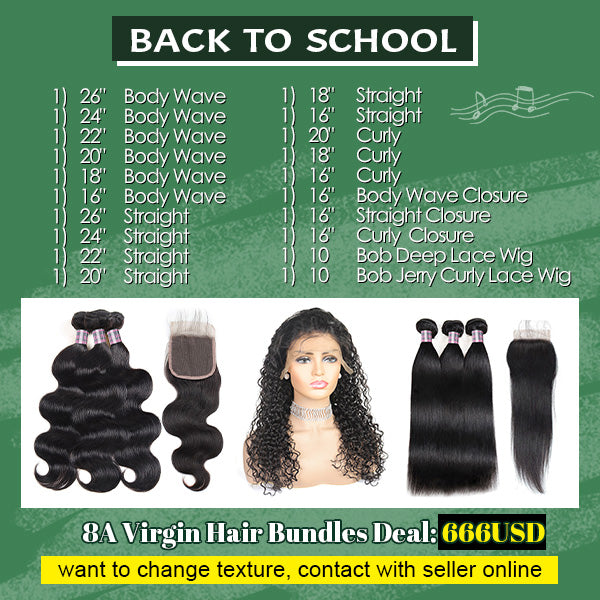 $666 BACK TO SCHOOL DEAL (20 Pc 8A Hair)