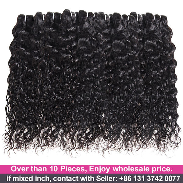Wholesale Virgin Human Hair Bundles 10 Pieces Water Wave Hair