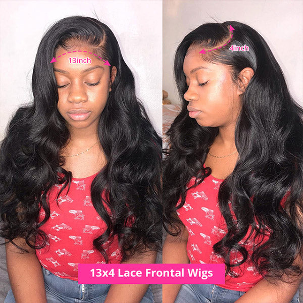 Body Wave Human Hair Wig 13x4 Lace Front Wigs Long HD Lace Wig 180% Density