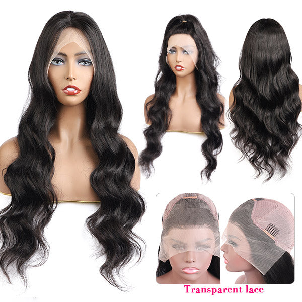 Long HD Human Hair Wig Body Wave 13*4 Lace Front Wigs