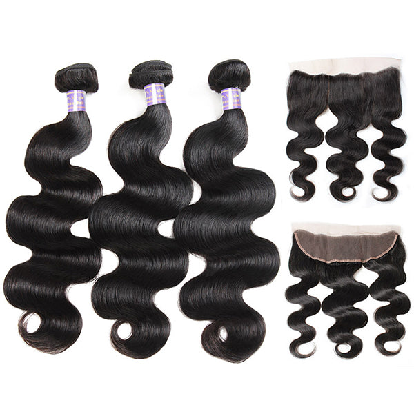13*4 Lace Wigs Customized By Virgin Remy Body Wave Hair With Lace Frontal