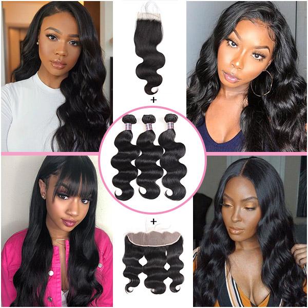 4*4 Customized Lace Wigs 9A Virgin Body Wave Hair With Lace Closure