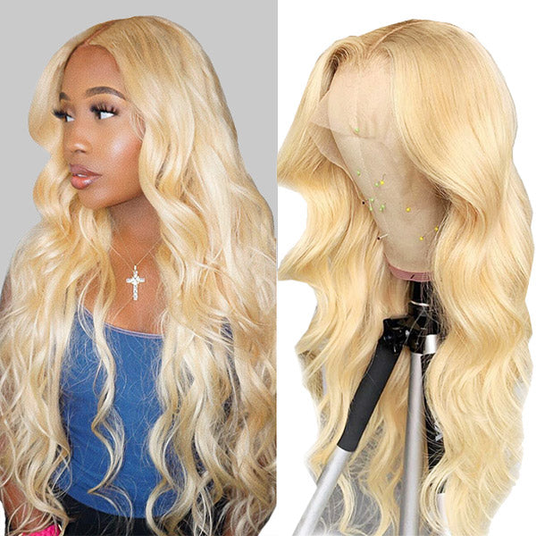 613# Blonde Body Wave HD Lace Wigs 13*4 Lace Front Wig Human Hair Wigs
