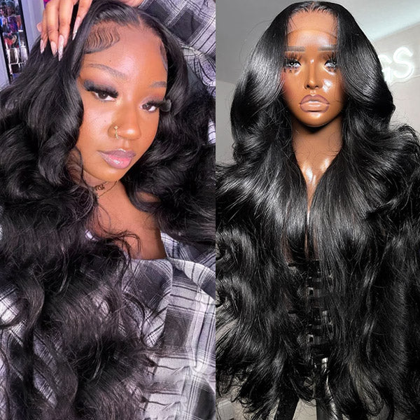 Products 13x6 HD Lace Front Human Hair Wigs Body Wave Hair Undetectable Invisible Lace Wigs 180% Density