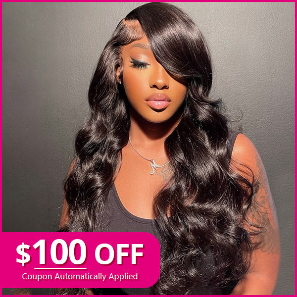 $100 Off 13x4 HD Lace Front Wigs Body Wave Hairstyle