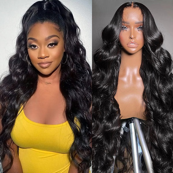 40 Inch Long Body Wave Human Hair 13x4 Lace Front Wigs Pre Plucked HD Lace Wig