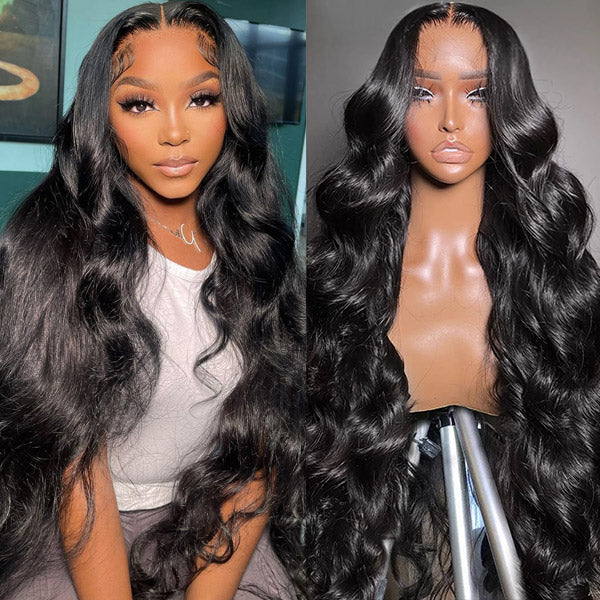 Products Body Wave Lace Front Wig Undetectable HD Lace Wigs Glueless Human Hair Wigs 180% Density
