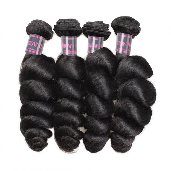 Ishow Peruvian Virgin Hair Bundles Loose Wave Human Hair 4Pcs/Pack
