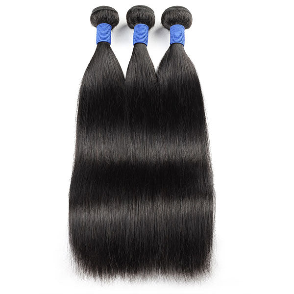 Brazilian Hair Straight Hair 10A Virgin Hair 3 Bundles With 4*4 Lace Closure