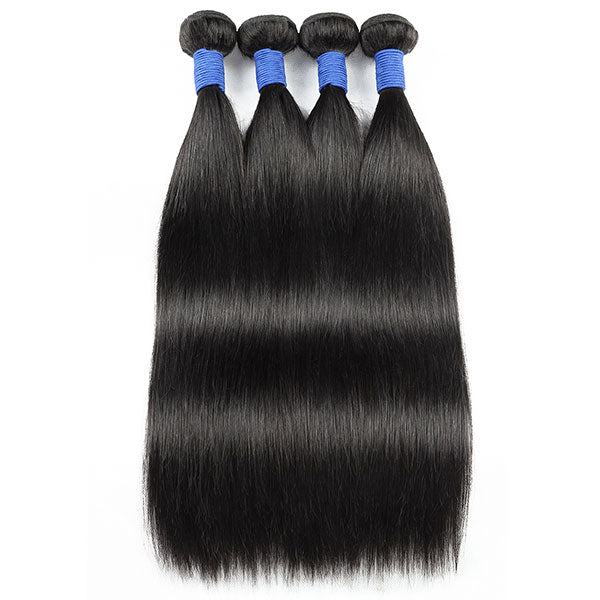 Brazilian Hair Straight Hair 10A Virgin Hair 3 Bundles With 4*4 Lace Closure
