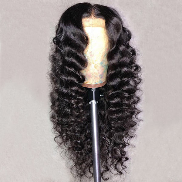 2 Pieces Wigs 13*4 Lace Front Wigs, Loose Deep Wave Human Hair Wigs, Virgin Body Wave  Lace Wigs