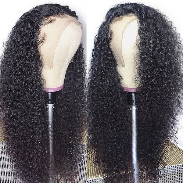 Kinky Curly Wig 13x4 Lace Front Wig Invisible HD Transparent Lace Wigs