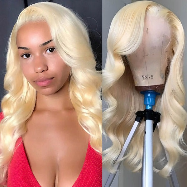 613 Full Lace Wigs Human Hair Blonde Body Wave Virgin Human Hair Wigs