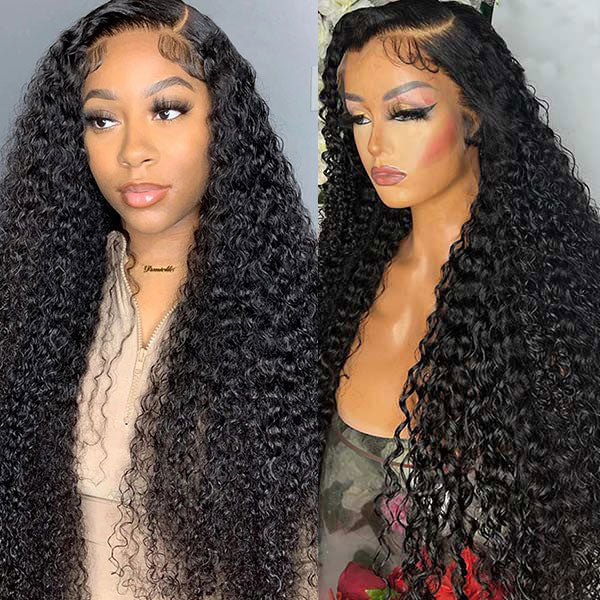 Curly Hair Lace Wigs Skin Melt 13x4 Invisible Lace Front Wigs Real HD Human Hair Wig