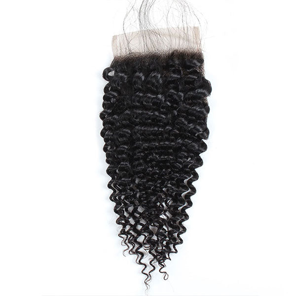 Hairsmarket Brazilian Curly Hair 3 Bundles With Lace Closure