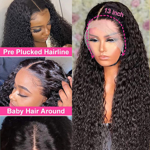 Curly Human Hair Wig 13x4 HD Lace Front Wigs Lace Frontal Wigs Kinky Curly Wig