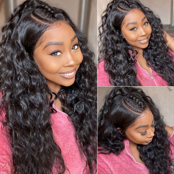 Ishow Unprocessed Deep Curly Hair 4 Bundles With 4x4 Lace Closure Virgin Malaysian Hair