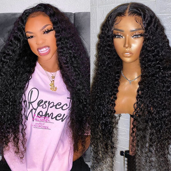Glueless HD Lace Wig Deep Wave 13x4 Lace Front Wigs Pre Plucked With Baby Hair